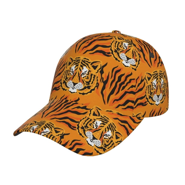 Fotbe Tiger Gorro Clásico de Béisbol, Gorra Ajustable con Broche Snapback, Gorro de Exterior de Algodón Suave