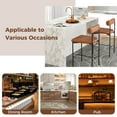 thumbnail image 6 of Costway 26" Upholstered Bar Stools Set of 2 with Padded Cushion & Backrest Footrest Brown, 6 of 9