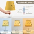 thumbnail image 3 of Table Lamps 3 Color 10 Way Dimmable LED Nightstand Lamp for Bedroom, Living Room, Home Office Snowman with Witch Hat Medium, 3 of 7