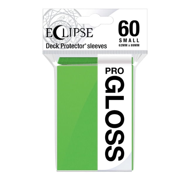 Fundas para cartas Ultra Pro Eclipse Gloss tamaño pequeño verde lima 60 piezas