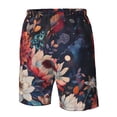 thumbnail image 4 of Rocae Colorful Flower Peacock for Men's Beach Shorts Casual Elastic Waist Drawstring Summer Beach Shorts,S-3XL-X-Large, 4 of 6