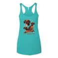 thumbnail image 2 of If It's Not a Dachshund It's Just a Dog Gift | Womens Dog Lover Premium Tri-Blend Racerback Tank Top, Tahiti Blue, Medium, 2 of 3