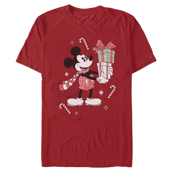 Mens Mickey & Friends Festive Gifts and Candies T Shirt