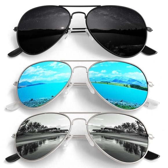 Gafas de sol ANZIW piloto con montura metálica polarizadas UV400 para hombres y mujeres