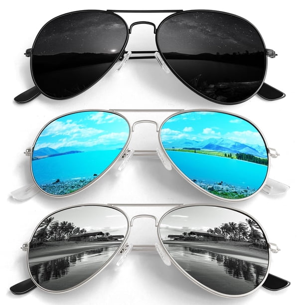 Gafas de sol ANZIW piloto con montura metálica polarizadas UV400 para hombres y mujeres