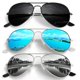 thumbnail image 1 of Gafas de sol ANZIW piloto con montura metálica polarizadas UV400 para hombres y mujeres, 1 of 6