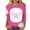 Pink, variant on Honeeladyy Breast Cancer Shirts for Women Breast Cancer Awareness Round Neck 7/4 Sleeve Shirt Pink Ribbon Tee Tops #Zn-Pink-XXL