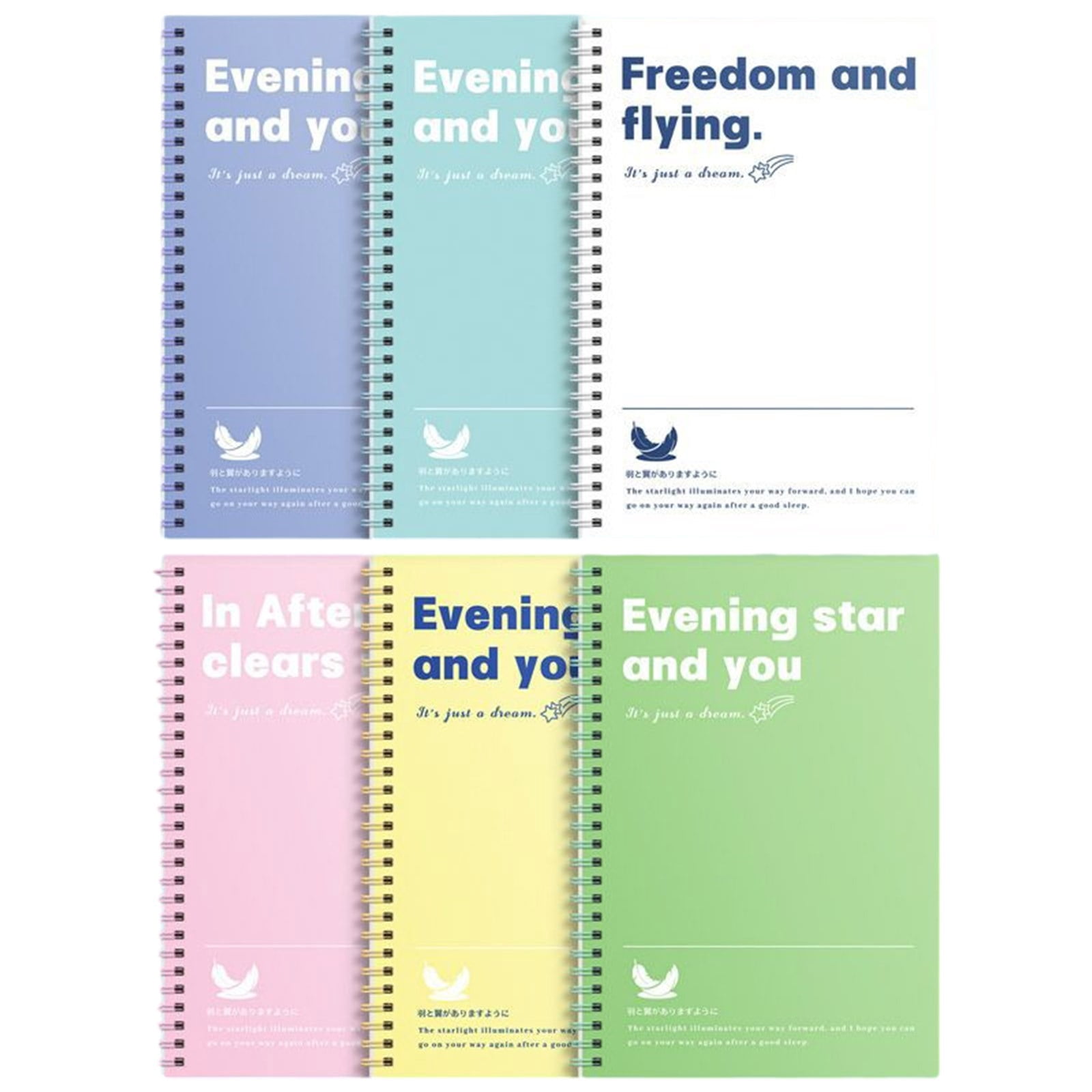 CoreLiving 6x9 Spiral Notebooks Spiral Steno Pads 60 Sheets Gregg Ruled White Paper for Writing Note Taking Journaling Office Work Supplies 6 Pack