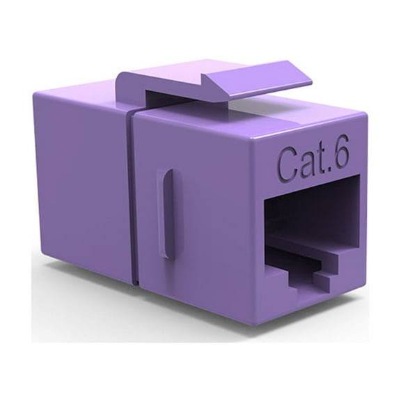 ACCL Cat.6 Inline Coupler w/Keystone Latch Purple, 1 Pack