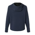 thumbnail image 5 of North End NE729W Women's Spirit Textured Hooded Pullover-Classic Navy Heather-XL, 5 of 6