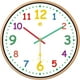 thumbnail image 1 of Reloj de pared de aprendizaje para niños de 30 cm, silencioso, sin tictac, funciona con pilas, decorativo, colorido y fácil de leer, 1 of 4