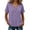 Purple, variant on WHLBF Tank Tops for Women V-Neck Short Sleeve Button Loose Casual Summer Cotton Linen Shirt Tank Pink M