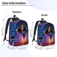thumbnail image 3 of Lsque Chucky Pattern Canvas Daypack, Durable Backpack, High-quality Versatile Backpack,Vintage Compact Backpack-, 3 of 6