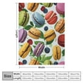 thumbnail image 4 of HENGT  Macarons Flannel Bed Blanket Colorful Macarons Cake and Various Fruits Throw Blanket Lightweight Cozy Plush Blanket for Bedroom Living Rooms Sofa Couch, 4 of 6