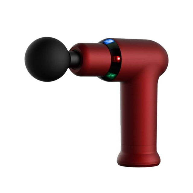 Cateissary Masajeador de músculos, Motor portátil sin escobillas, 8 velocidades, tipo C, funciona con batería, bajo ruido, alto par, ABS, Mini Kits de decoración para fiestas Rojo
