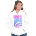 thumbnail image 4 of NASA Vaporwave Gradient Space Galaxy Zip Up Hoodie Men's Women's Brisco Brands S, 4 of 6