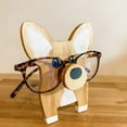thumbnail image 4 of Visland Handmade Wooden Spectacle Holder Eyeglass Holder Dog or Cat Display Stand for Living Room Home Office Desk Decor Accessories, 4 of 8