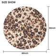thumbnail image 6 of Beige and Brown Leopard Pattern Round Tablecloth 60"x60",Wrinkle Wipeable Table Cloth for Kitchen Dining Room Picnic Patio Party, 6 of 6