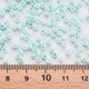 thumbnail image 4 of 8/0 Opaque Glass Seed Beads Round Hole Frosted Colours Round Light Cyan 3~4x2~3mm Hole: 0.8mm about 15000pcs/Pound, 4 of 5