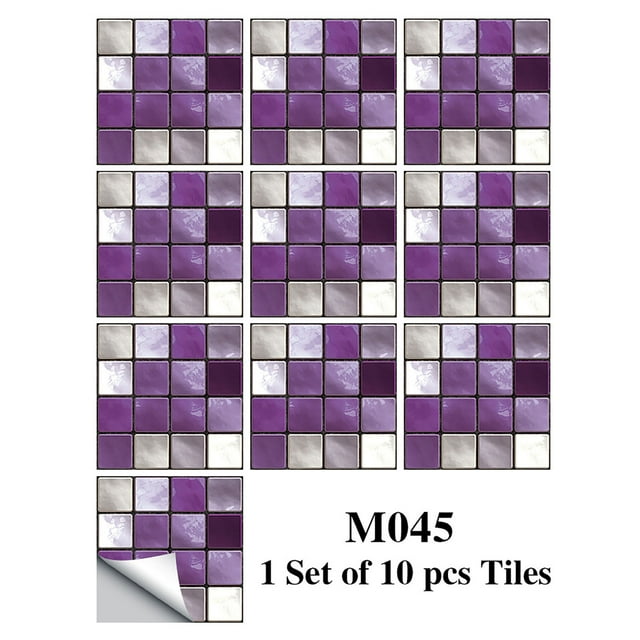 Dvkptbk Wall Stickers 10pcs Home Decor Living Room Tile Set Strong Sticker Kitchen Wall Sticker Home Decor on Clearance
