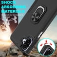 thumbnail image 3 of Rosebono Compatible With Samsung Galaxy A07 Case, Hybrid Case With Adjustable Integrated Ring Kickstand (Black), 3 of 5