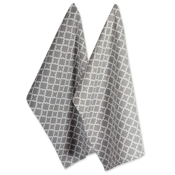 Juego de paños de cocina DII Lattice Basics Collection gris (2 piezas)