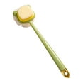 thumbnail image 2 of Xihbxyly Oferta Por Tiempo Limitado Cepillo para Fregar de Doble Cara con Mango Largo, Cepillo de Cerdas Suaves, Herramienta de Ducha, Cepillo de Baño 2 En 1, Cepillo de Baño con Forma de Flor En For, 2 of 3