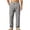 Dark Gray #011, variant on Men's Linen Pants Lightweight Drawstring Elastic Waist Straight Legs Loose Fit Summer Beach Yoga Pants with Pockets 2XL