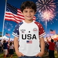 thumbnail image 2 of felwors Boys Girls 250 Anniversary USA Shirt Vintage 250 Years America Shirt Short Sleeve Celebration Patriotic Flag 1776-2026 Tshirt(White,6-7 Years), 2 of 3