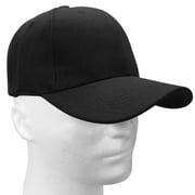 Plain Baseball Dad Cap Adjustable Size for Outdoor Activities Black