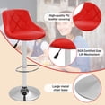 thumbnail image 4 of YRLLENSDAN Counter Height Bar Stools with Back Sets of 2, Armless Barstools 2 Set Adjustable Height Kitchen Bar Chairs Set of 2 Swivel Bar Stools for Kitchen Home, Red, 4 of 7