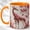 Orange, variant on Blossom Giraffe Coffee Mug, Safari Animal Mug, Ceramic 11 oz