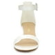 thumbnail image 2 of Sandalias De La Correa Del Tobillotacón Bajo Bloque Punta Abierta Para Mujer - Blanco/US 6.5, EU 37, 2 of 7