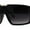 Black, variant on Mens Large Shield Robotic Flat Top Thick Temple Plastic Sunglasses Black Smoke