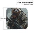 thumbnail image 3 of Pofeuu Surreal Panda Warrior Print Leather Coasters Set of 6, Round Cups Mugs Mat Pad for Home Kitchen Heat Resistant Drink Coasters,Square, 3 of 7