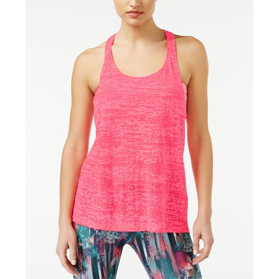 Material Girl Active Juniors' Sheer Racerback Tank Top Flashmode S