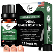 Foot Cure Toenail Fungus Treatment Extra Strength - 25% Undecylenic Acid Nail Repair Treatment for Ingrown Nails and Yellow Toenails - 15ml