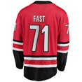 thumbnail image 3 of Men's Fanatics Jesper Fast Red Carolina Hurricanes Alternate Breakaway Jersey, 3 of 3