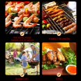 thumbnail image 3 of 2Pcs Outdoor Camping Pot Rack Square 304 Stainless Steel Barbecue Mesh Grill Mesh Mesh Barbecue Grill Tool Non-Stick Metal Outdoor Grill Screen Mesh Grill Grill Grill, 3 of 7
