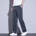 thumbnail image 2 of Kureaily Casual Pants Lightweight Breathable Stretch Straight Leg Trousers For Business Travel Comfortable Elastic Mens Casual Joggers Pants,36/(Gray), 2 of 5