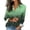 Green, variant on Button Down Summer Tops Ombre Shirts Casual Collared Blouson Long Sleeve Relaxed Fit Blouse Office Wear Wine