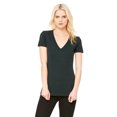 thumbnail image 2 of Bella + Canvas Triblend Short-Sleeve Deep V-Neck T-Shirt (8435) Emerald Triblend, M, 2 of 2