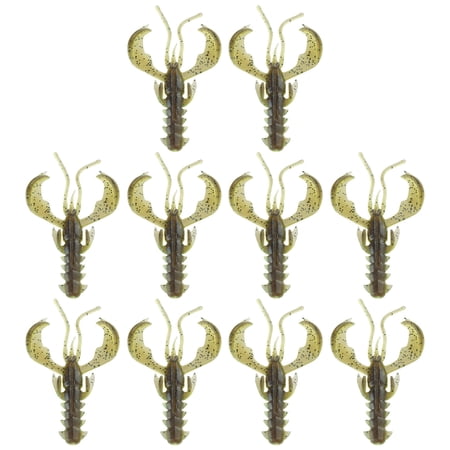 10Pcs Artificial Shrimp Lures Freshwater Saltwater Baits 6.5cm 3.40g Crawfishes Baits Shrimp Soft Fishing Lures