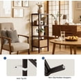 thumbnail image 4 of Garvee 4 Tier Wooden Shelf Rack, with Slatted Shelves, 12.9 x 12.9 x 18.5", Brown, 4 of 7