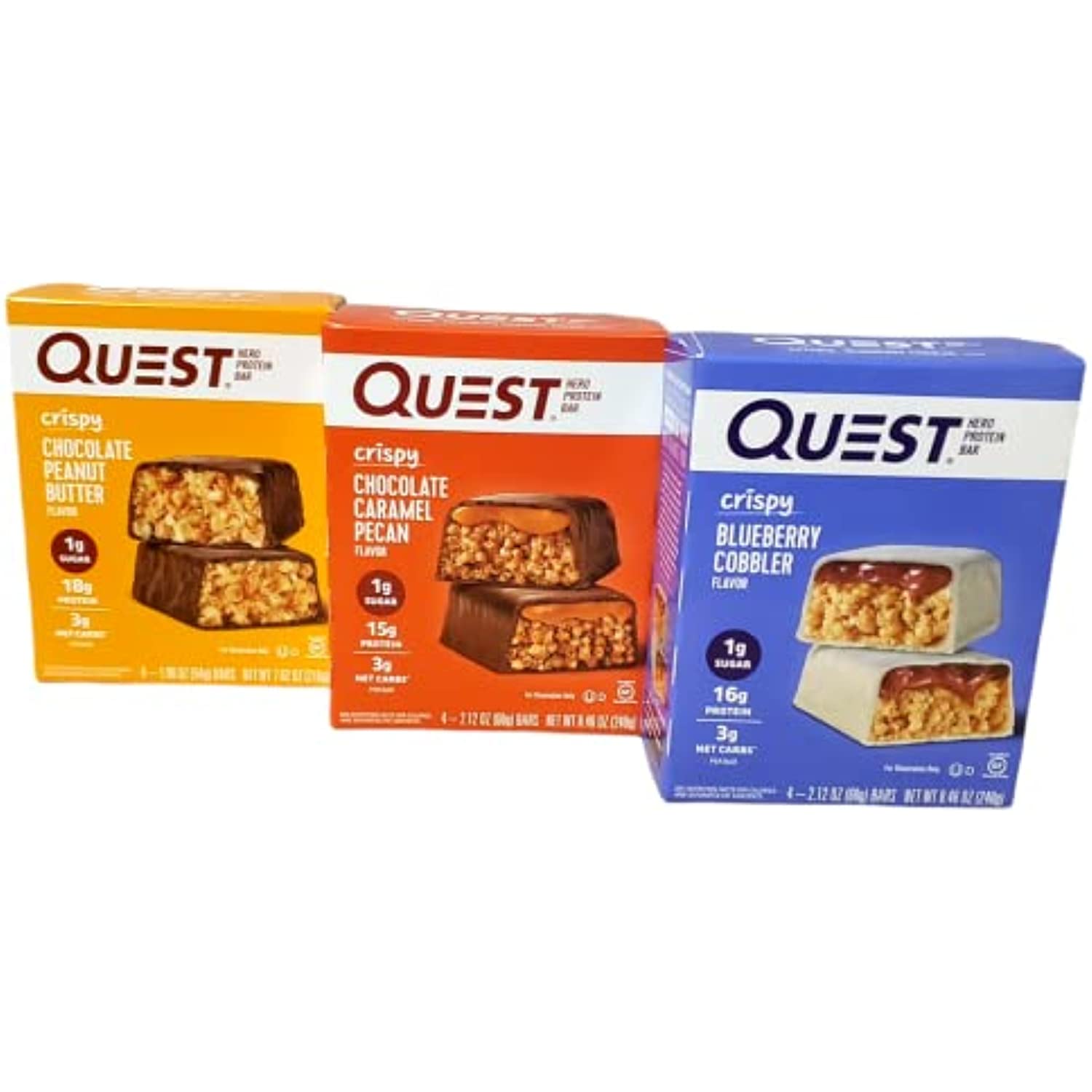 3) Pack Quest Hero Protein Bar Each Pack Contain 4 Bars 1.90 Oz