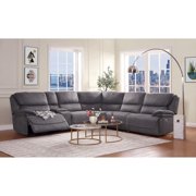 Contemporary Seal Gray Fabric Sectional Sofa by Acme Neelix 55120-3pcs