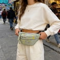 thumbnail image 6 of Gnmfd Outdoor Sports Crossbody Or Waist Bag, Lightweight Nylon Travel Organizer For Daily Essentials, White Green Black Pink, Compact 32 x 13 x 9 Cm, Adjustable Strap, Water Resistant, Urban Casual, 6 of 6
