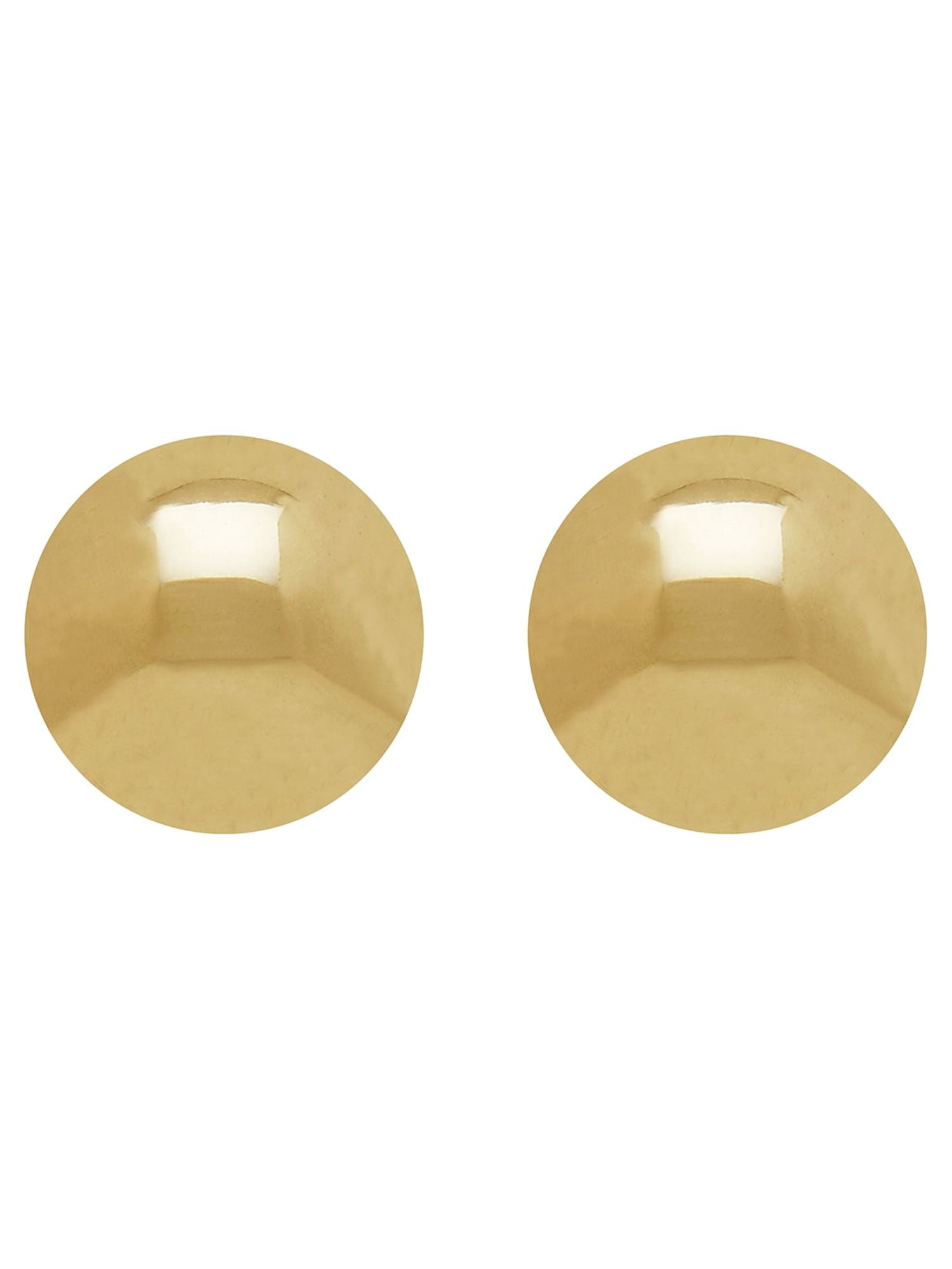 Brilliance Fine Jewelry 10K Yellow Gold 5MM Hollow Ball Stud Earrings