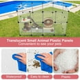 thumbnail image 6 of 24 Panels Portable Small Animals Playpen,48" x 24" x 28" Transparent Pet Playpen,Plastic Enclosure,Puppy Play Pen for Indoors Outdoor Pet Fence for Guinea Pigs,Bunny,Ferrets,Hamsters,Hedgehogs, 6 of 14