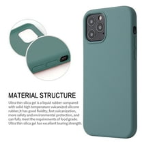 Dteck iPhone 12 Pro Max Case, Ultra Slim Fit iPhone Case Liquid Silicone Gel Cover Anti-Scratch Shockproof Case Compatible with Apple iPhone 12 Pro Max 6.7", Deep Green